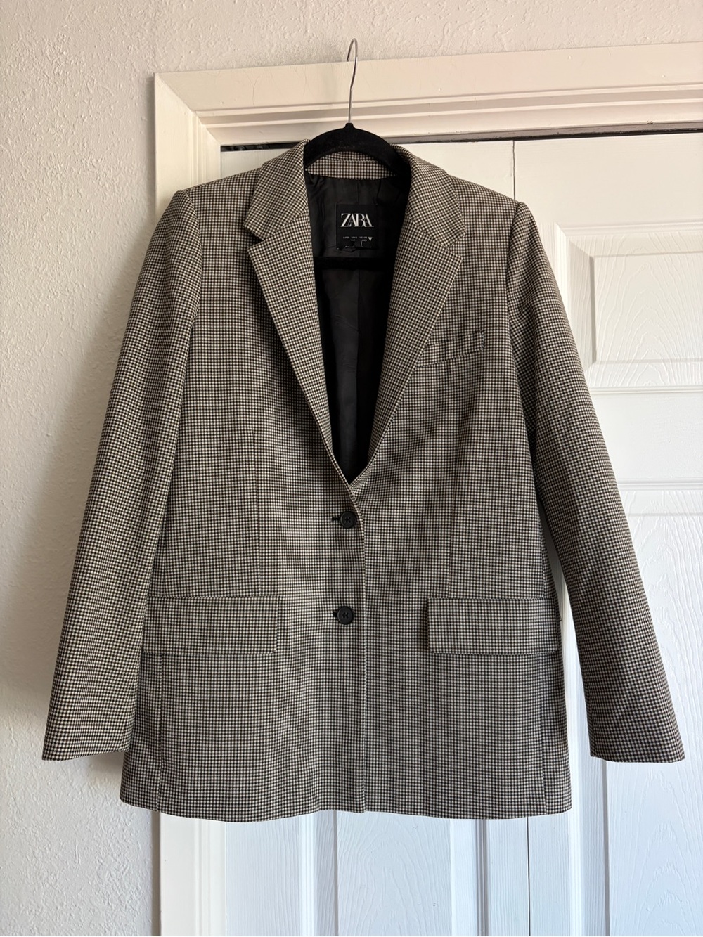 ZARA Oversized Check Blazer Jacket